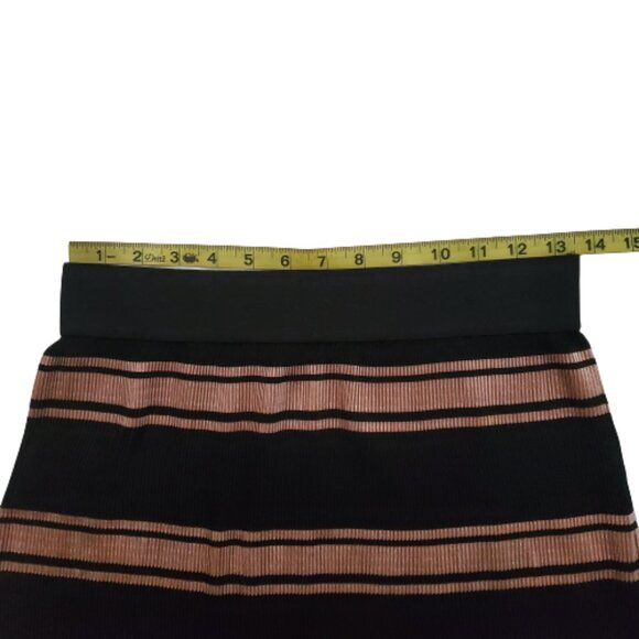 Lularoe Women's Rose Gold/Black Striped Accordion-Pleated Jill Skirt Small NWT - Picture 10 of 12